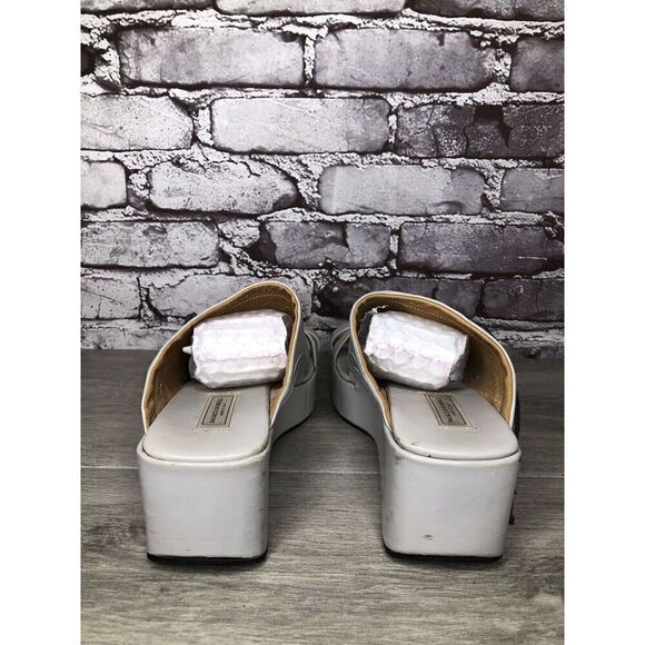 Bagnoli & Bonifacio Ivory Leather Strap Wedge Sandals Women Sz 40EU/9.5M US - Picture 4 of 16